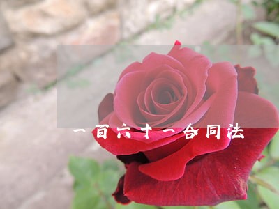 一百六十一合同法 一百六十一合同法