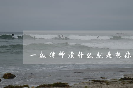 一级律师没什么就是想你了 一级律师没什么就是想你了