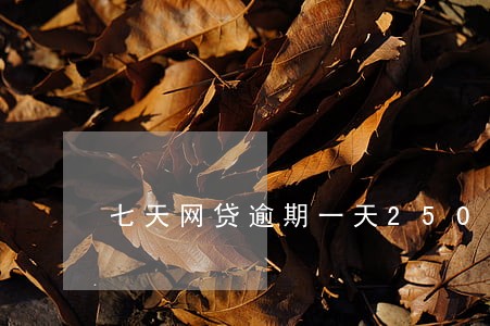 七天网贷逾期一天250 七天网贷逾期一天250
