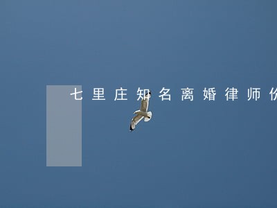七里庄知名离婚律师价格