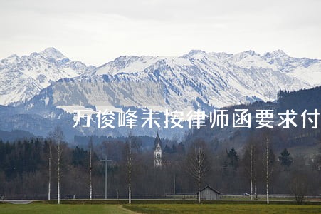 万俊峰未按律师函要求付款 万俊峰未按律师函要求付款