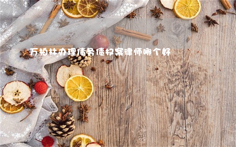 万柏林办理债务债权案律师哪个好 万柏林办理债务债权案律师哪个好