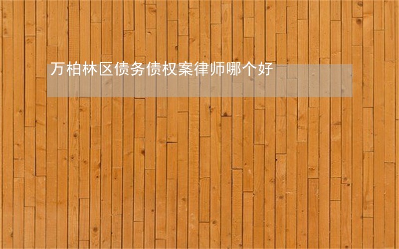 万柏林区债务债权案律师哪个好 万柏林区债务债权案律师哪个好