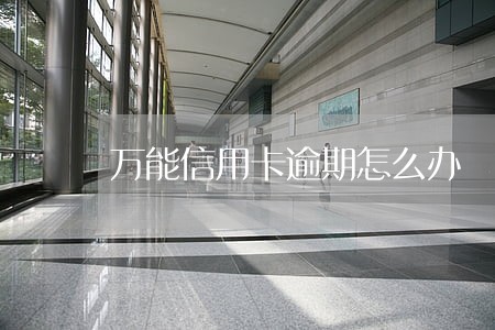 万能信用卡逾期怎么办 万能信用卡逾期怎么办