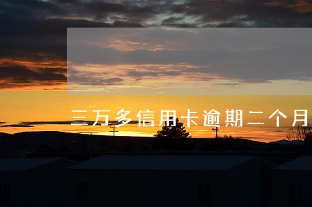三万多信用卡逾期二个月利息