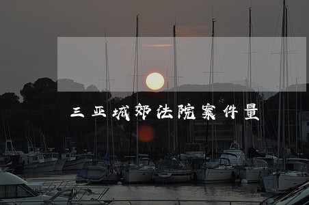 三亚城郊法院案件量 三亚城郊法院案件量