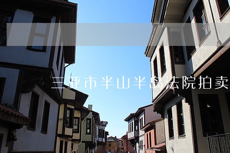 三亚市半山半岛法院拍卖的房子