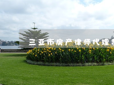 三亚市房产律师代理费 三亚市房产律师代理费
