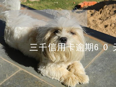 三千信用卡逾期60天 三千信用卡逾期60天