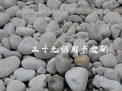 三千元信用卡逾期 三千元信用卡逾期