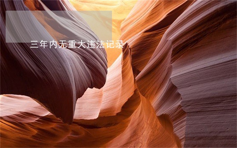 三年内无重大违法记录 三年内无重大违法记录