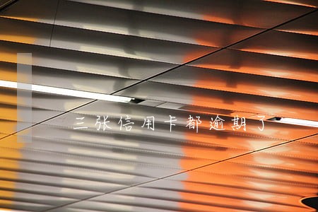 三张信用卡都逾期了 三张信用卡都逾期了