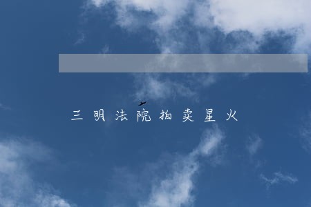 三明法院拍卖星火