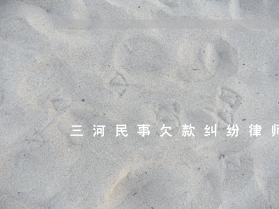 三河民事欠款纠纷律师 三河民事欠款纠纷律师