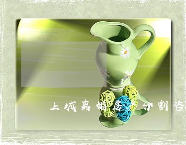 上城离婚房产分割咨询价格 上城离婚房产分割咨询价格