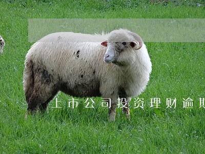 上市公司投资理财逾期 上市公司投资理财逾期