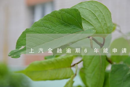上汽金融逾期6年能申请减免吗 上汽金融逾期6年能申请减免吗