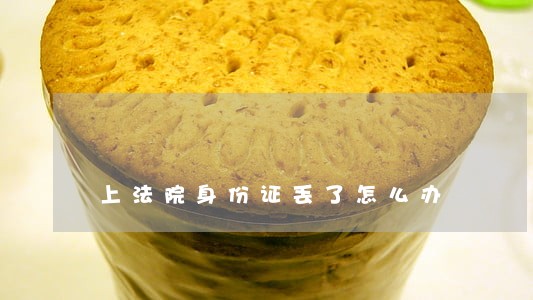 上法院身份证丢了怎么办 上法院身份证丢了怎么办