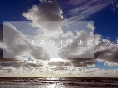 上海信用卡逾期2天怎么办 上海信用卡逾期2天怎么办