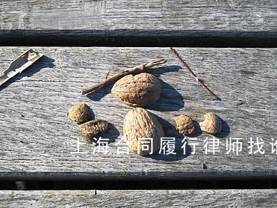 上海合同履行律师找谁 上海合同履行律师找谁