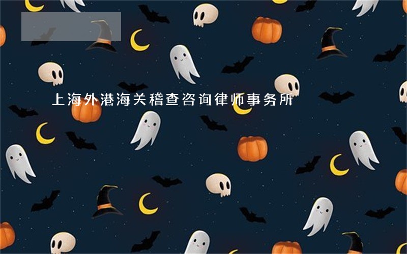 上海外港海关稽查咨询律师事务所