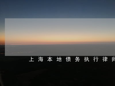 上海本地债务执行律师服务 上海本地债务执行律师服务