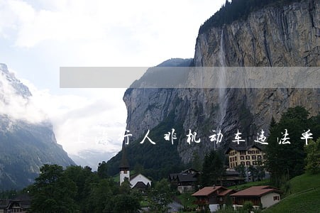 上海行人非机动车违法单 上海行人非机动车违法单