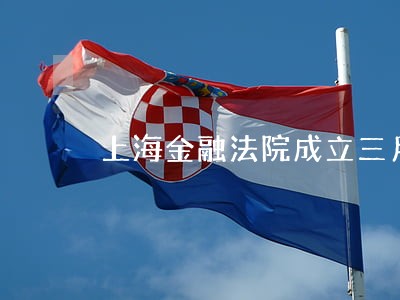 上海金融法院成立三月 上海金融法院成立三月