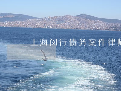 上海闵行债务案件律师咨询 上海闵行债务案件律师咨询