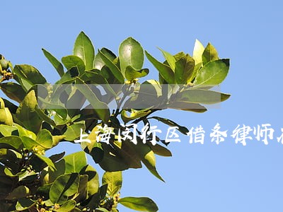 上海闵行区借条律师在线咨询 上海闵行区借条律师在线咨询