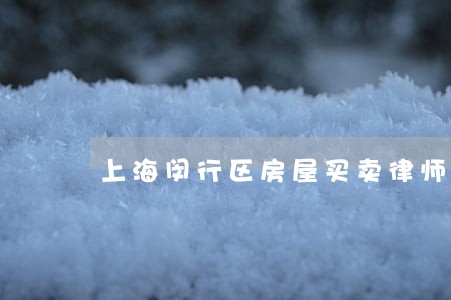 上海闵行区房屋买卖律师 上海闵行区房屋买卖律师