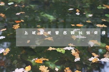 上犹县托管合同纠纷处理律师 上犹县托管合同纠纷处理律师