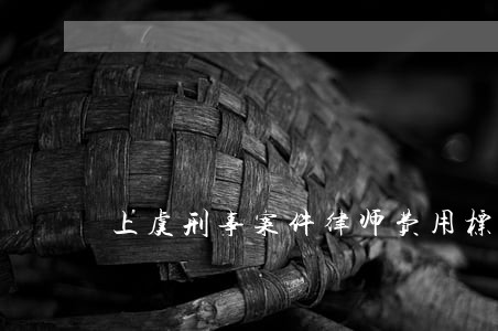 上虞刑事案件律师费用标准