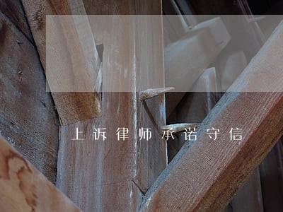 上诉律师承诺守信 上诉律师承诺守信