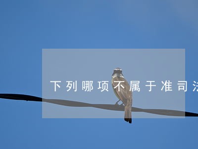 下列哪项不属于准司法行为 下列哪项不属于准司法行为
