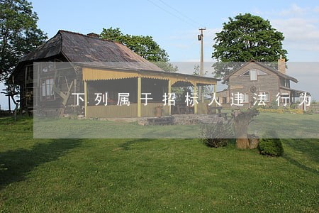 下列属于招标人违法行为的 下列属于招标人违法行为的