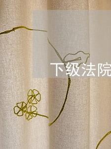 下级法院向上级汇报范文 下级法院向上级汇报范文