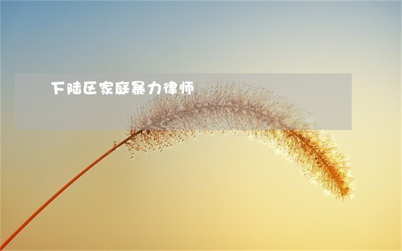 下陆区家庭暴力律师 下陆区家庭暴力律师