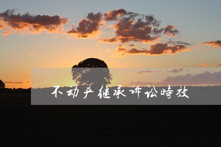 不动产继承诉讼时效 不动产继承诉讼时效