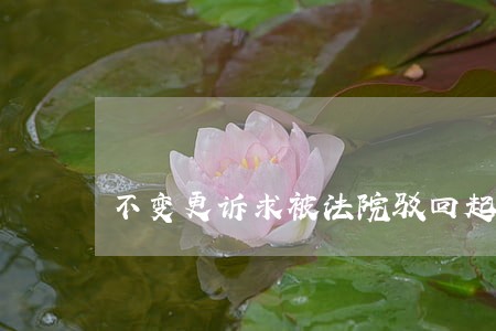 不变更诉求被法院驳回起诉