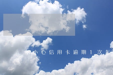 不小心信用卡逾期1次怎么办 不小心信用卡逾期1次怎么办