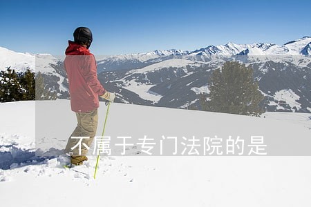 不属于专门法院的是 不属于专门法院的是