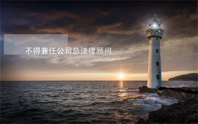 不得兼任公司总法律顾问 不得兼任公司总法律顾问