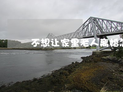 不想让家里老人离婚怎么办 不想让家里老人离婚怎么办
