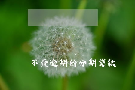 不查逾期的分期贷款 不查逾期的分期贷款