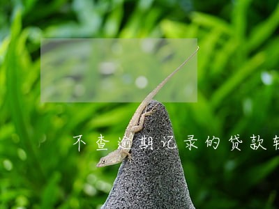 不查逾期记录的贷款软件