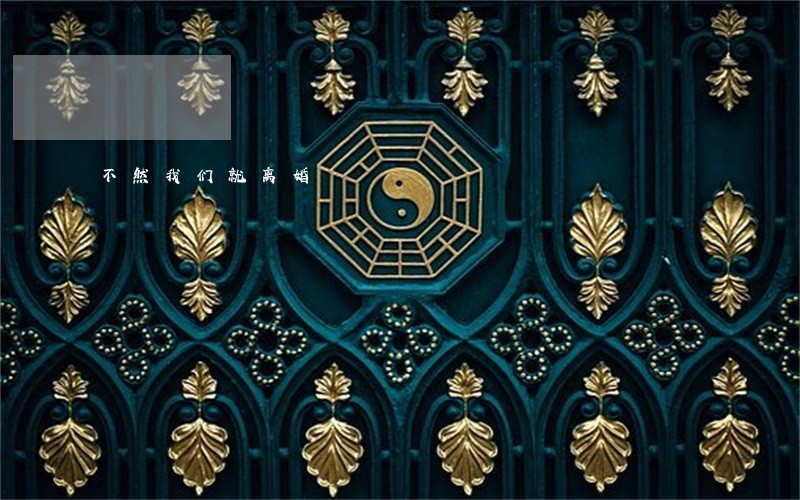 不然我们就离婚 不然我们就离婚