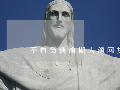 不看负债逾期大额网贷 不看负债逾期大额网贷
