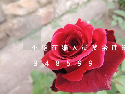 不给在编人员奖金违法吗/2023020348599