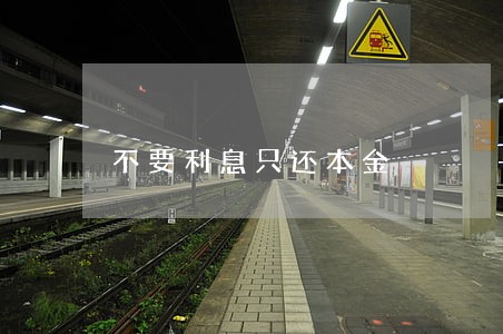 不要利息只还本金 不要利息只还本金